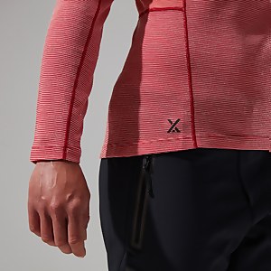 MTN Guide Long Sleeve Half Zip Fleece für Damen - Rot