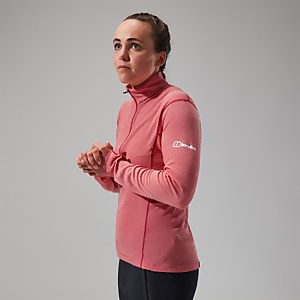 MTN Guide Long Sleeve Half Zip Fleece für Damen - Rot