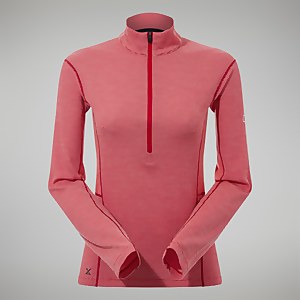 MTN Guide Long Sleeve Half Zip Fleece für Damen - Rot