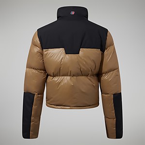 Women's Arkos Reflect Crop Down Jacket - Dark Green/Black