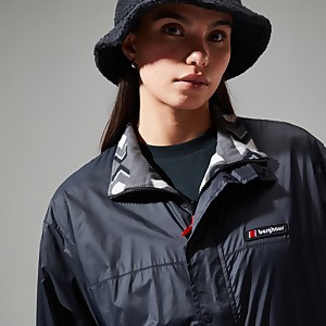 Unisex Reverse Wind Full Zip Fleece - Black/Grey
