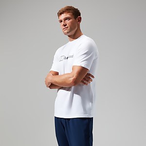 Organic Big Colour Logo Super Stretch T-Shirt für Herren - Weiß
