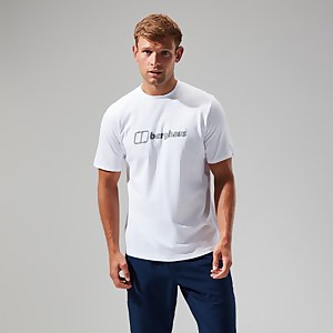 Organic Big Colour Logo Super Stretch T-Shirt für Herren - Weiß