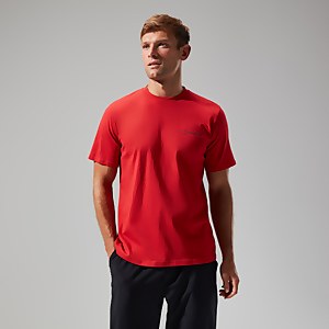 Organic Colour Logo Super Stretch T-Shirt für Herren - Rot