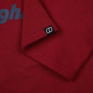 Men's Organic Big Colour Logo Super Stretch Tee Dark Red