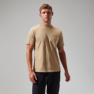 Men's Organic Colour Logo Super Stretch Tee Natural