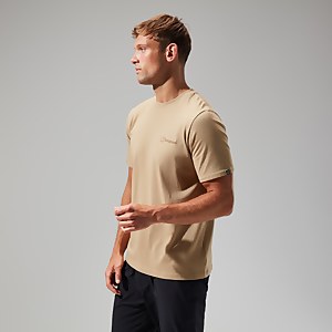 Men's Organic Colour Logo Super Stretch Tee Natural