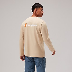 Unisex Orginal Heritage F&B Logo Long Sleeve T-Shirt - Natural