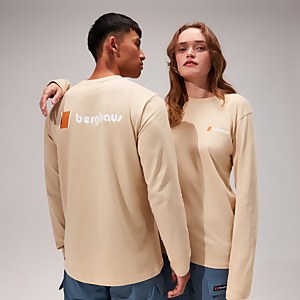 Unisex Orginal Heritage F&B Logo Long Sleeve T-Shirt - Natural