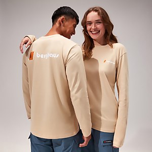 Unisex Orginal Heritage F&B Logo Long Sleeve T-Shirt - Natural