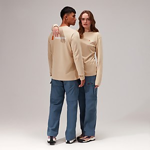 Unisex Orginal Heritage F&B Logo Long Sleeve T-Shirt Natural - M