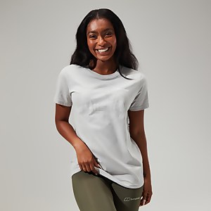 Women's Linear Landscape Short Sleeve Tee Light Grey