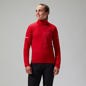 Women's MTN Arete LB Half Zip - Red