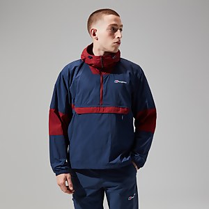 Men's Urban Co-ord Wind Jacket - Dark Blue/Dark Red