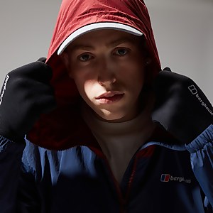 Men's Urban Co-ord Wind Jacket - Dark Blue/Dark Red