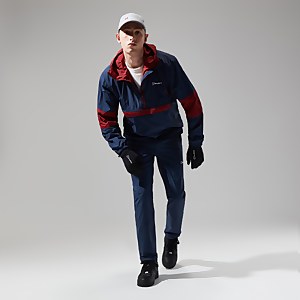 Men's Urban Co-ord Wind Jacket - Dark Blue/Dark Red