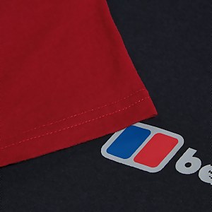 Women's Urban Crop Short Sleeve Tee - Black/Dark Red