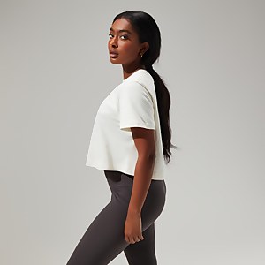 Women's Urban Crop Short Sleeve Tee - Natural