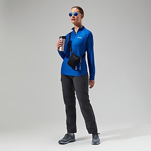 24/7 Long Sleeve Half Zip Tech T-Shirt für Damen - Blau