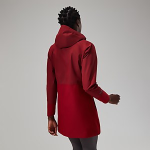Women's Omeara Long Jacket - Dark Red