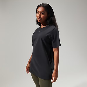 Women's Boyfriend Logo Short Sleeve Tee Black