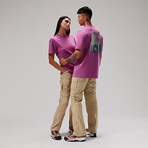 Unisex MTN Zine Short Sleeve Tee Purple - XS