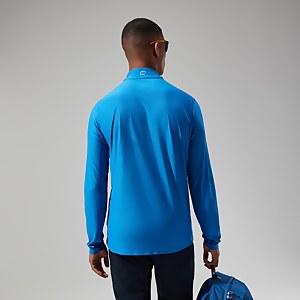 24/7 Long Sleeve Half Zip Tech T-Shirt für Herren - Blau