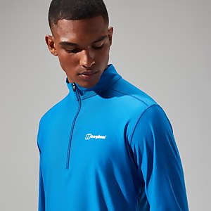 24/7 Long Sleeve Half Zip Tech T-Shirt für Herren - Blau