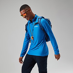 24/7 Long Sleeve Half Zip Tech T-Shirt für Herren - Blau