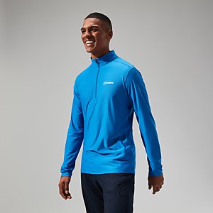 24/7 Long Sleeve Half Zip Tech T-Shirt für Herren - Blau