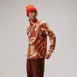 Unisex Prism Print Trango Half-zip Fleece - Brown/Natural