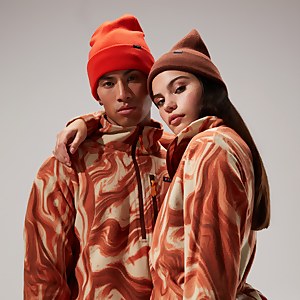 Unisex Prism Print Trango Half-zip Fleece - Brown/Natural