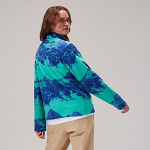 Unisex Prism Print Trango Half-zip Fleece - Turquoise/Blue