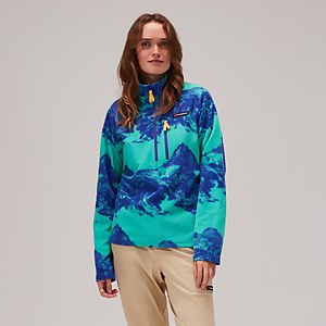 Unisex Prism Print Trango Half-zip Fleece - Turquoise/Blue