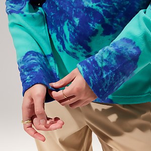 Unisex Prism Print Trango Half-zip Fleece - Turquoise/Blue