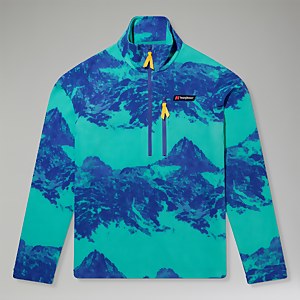 Unisex Prism Print Trango Half-zip Fleece - Turquoise/Blue