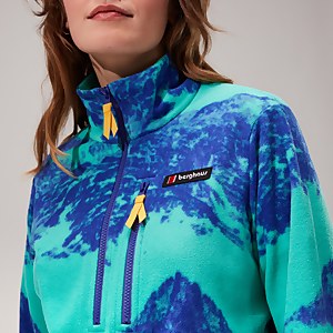 Unisex Prism Print Trango Half-zip Fleece - Turquoise/Blue