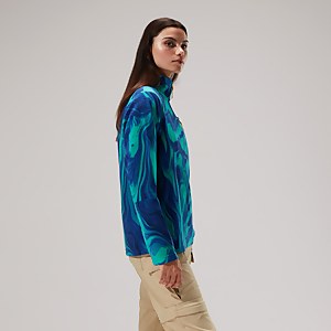 Unisex Prism Print Trango Half-zip Fleece - Blue/Turquoise