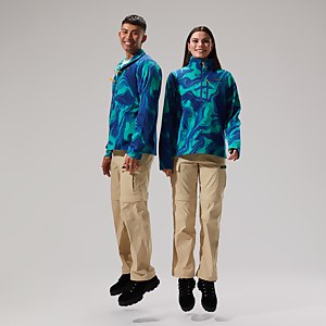 Unisex Prism Print Trango Half-zip Fleece Blue/Turquoise - XS