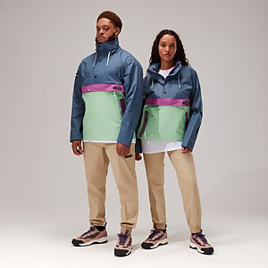 Unisex Ski Smock 86 Jackets Dark Blue/Light Green - 2XL