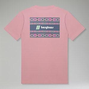 Unisex Aztec Block T-Shirt - Pink