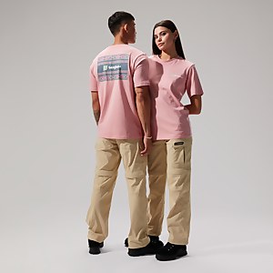 Unisex Aztec Block T-Shirt Pink - XL