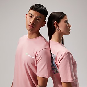 Unisex Aztec Block T-Shirt - Pink
