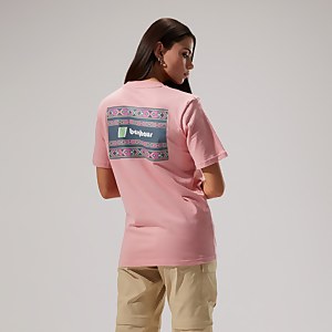 Unisex Aztec Block T-Shirt - Pink