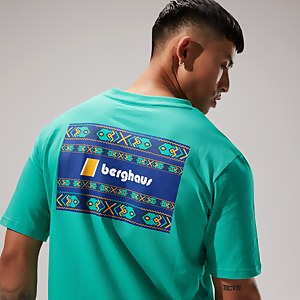 Unisex Aztec Block T-Shirt - Turquoise