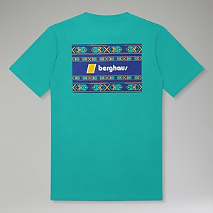 Unisex Aztec Block T-Shirt - Turquoise
