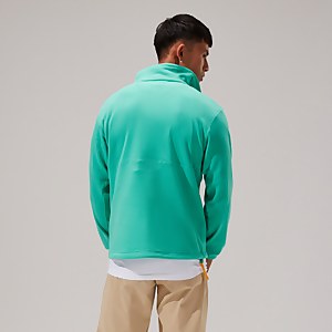 Women's Oversized Aztec Half-zip Fleece - Turquoise