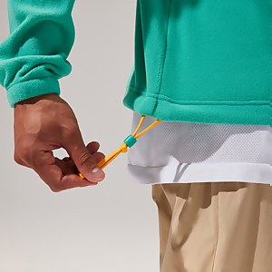 Women's Oversized Aztec Half-zip Fleece - Turquoise