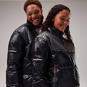 Unisex Blockback Down Jackets - Black/Grey