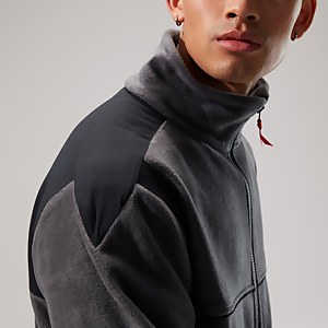 Unisex Blockback Full-zip Fleece - Grey/Black